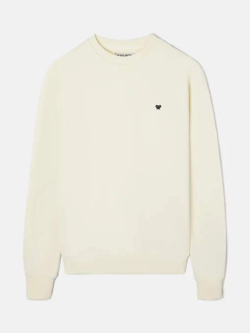 Silbon Smart Casual·Sudaderas-Sudadera minilogo Crema