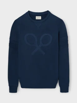 Silbon Smart Casual·Sudaderas-Sudadera raqueta relieve tono marino Azul marino