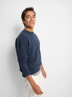 Silbon Sudaderas|Smart Casual·Sudaderas-Sudadera relaxed fit culture azul marino Azul marino