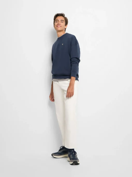 Silbon Sudaderas|Smart Casual·Sudaderas-Sudadera relaxed fit culture azul marino Azul marino