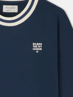 Silbon Smart Casual·Sudaderas-Sudadera relaxed fit ivy league marino Azul marino