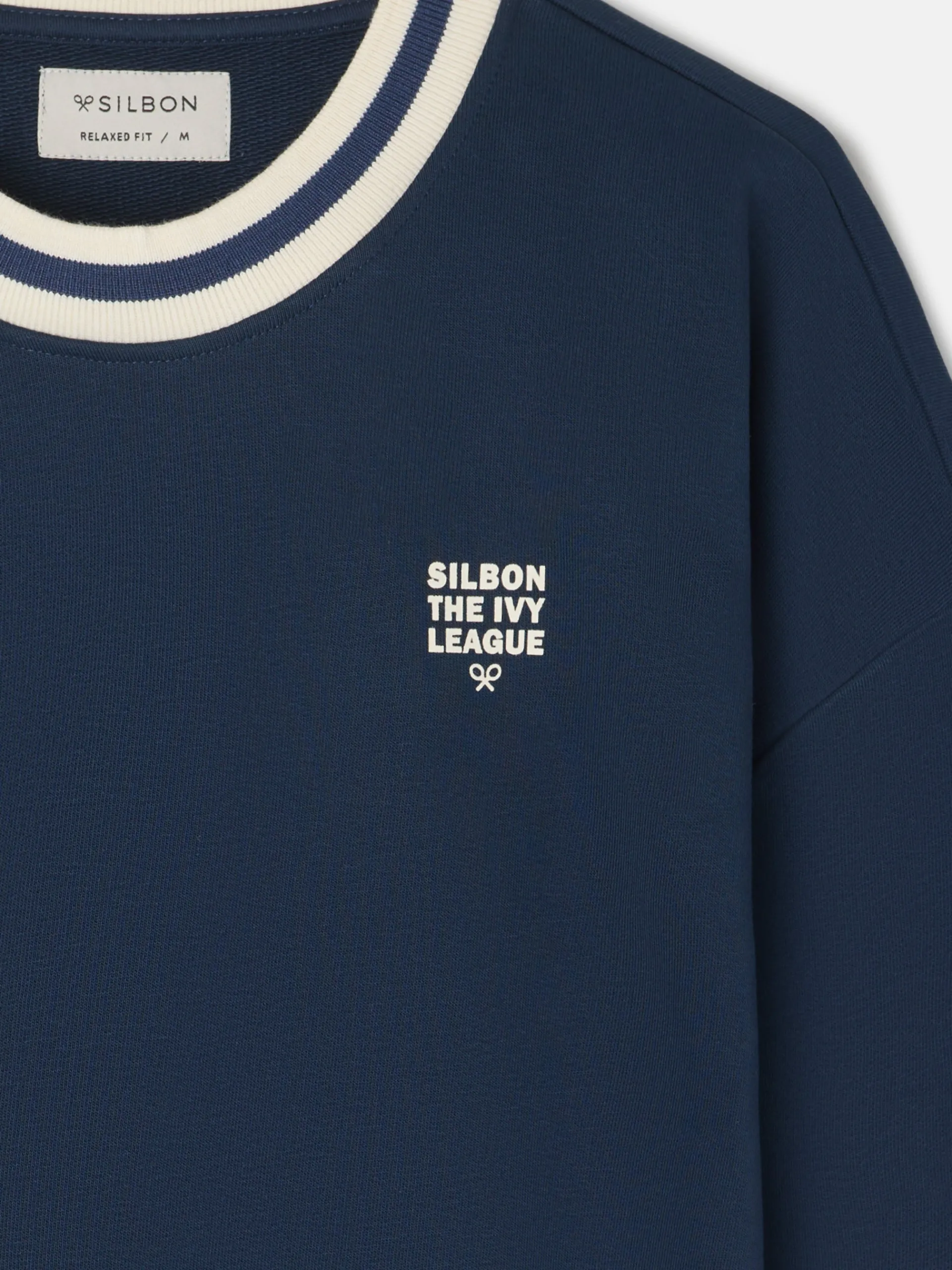 Silbon Smart Casual·Sudaderas-Sudadera relaxed fit ivy league marino Azul marino