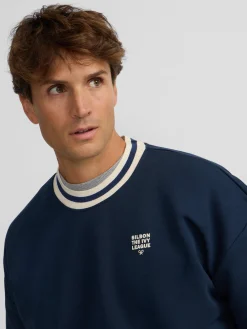 Silbon Smart Casual·Sudaderas-Sudadera relaxed fit ivy league marino Azul marino