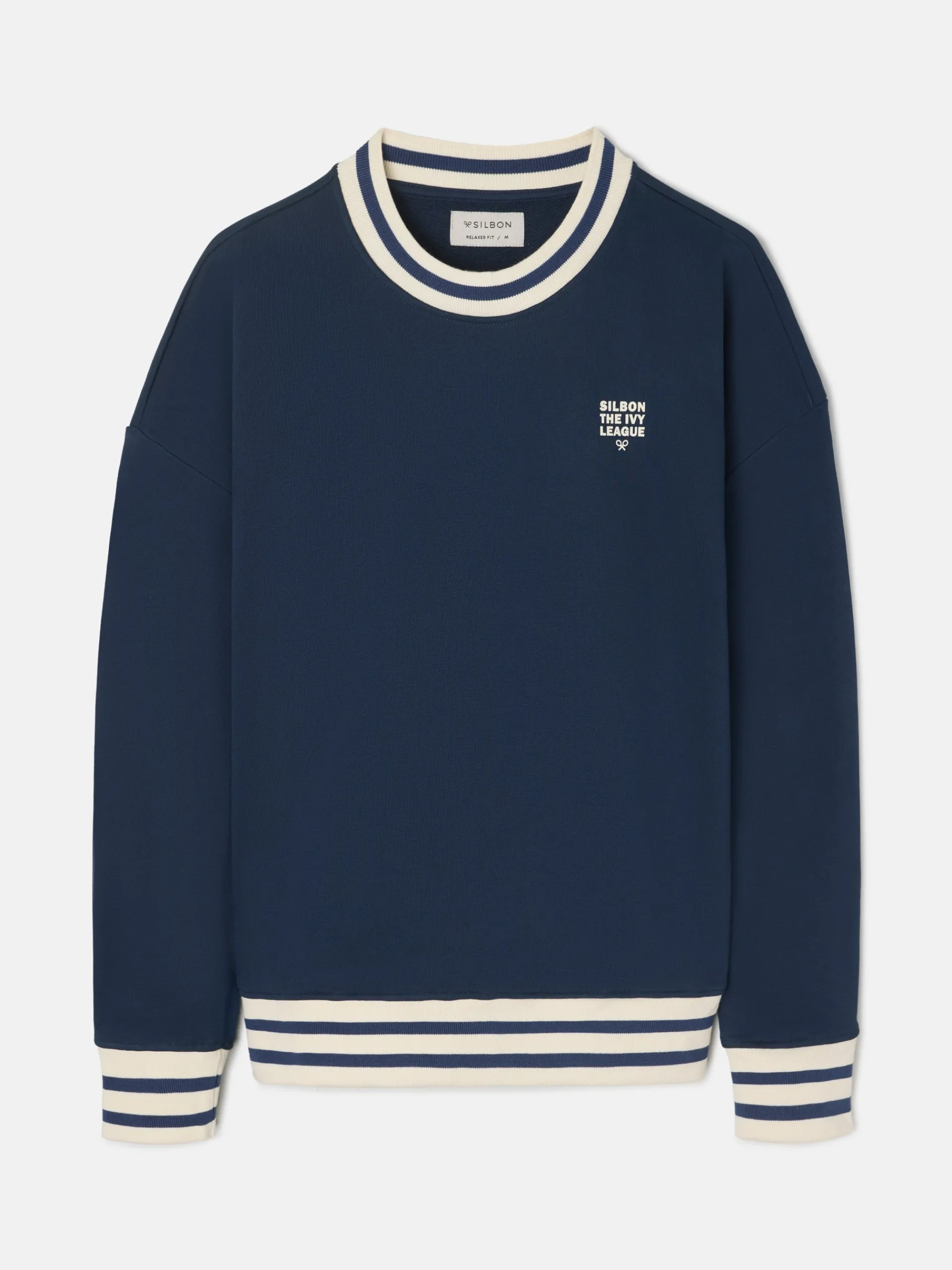 Silbon Smart Casual·Sudaderas-Sudadera relaxed fit ivy league marino Azul marino