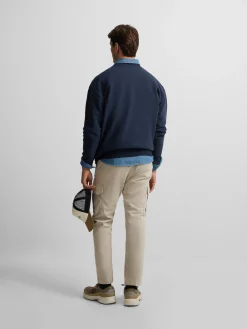 Silbon Smart Casual·Sudaderas-Sudadera relaxed fit retro azul marino Azul marino