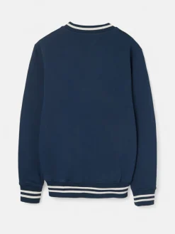 Silbon Smart Casual·Sudaderas-Sudadera retro lettering marino Azul marino