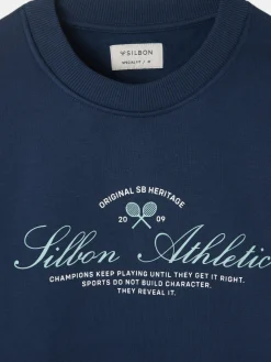 Silbon Smart Casual·Sudaderas-Sudadera special fit lettering azul marino Azul marino