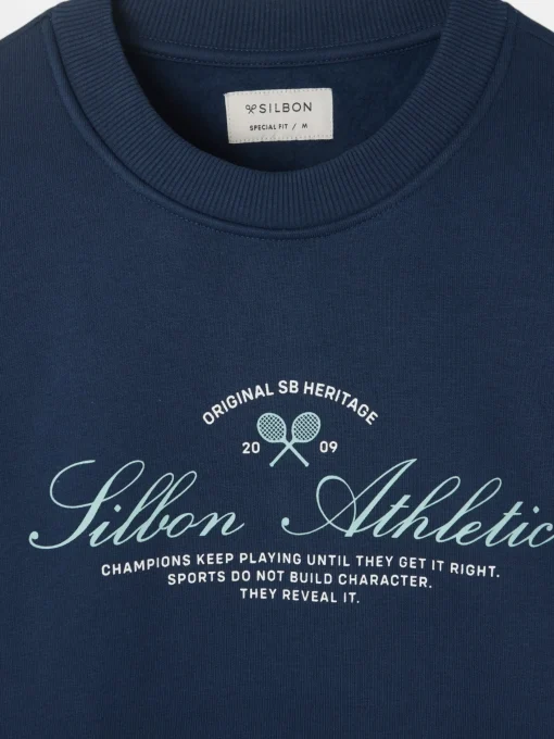 Silbon Smart Casual·Sudaderas-Sudadera special fit lettering azul marino Azul marino