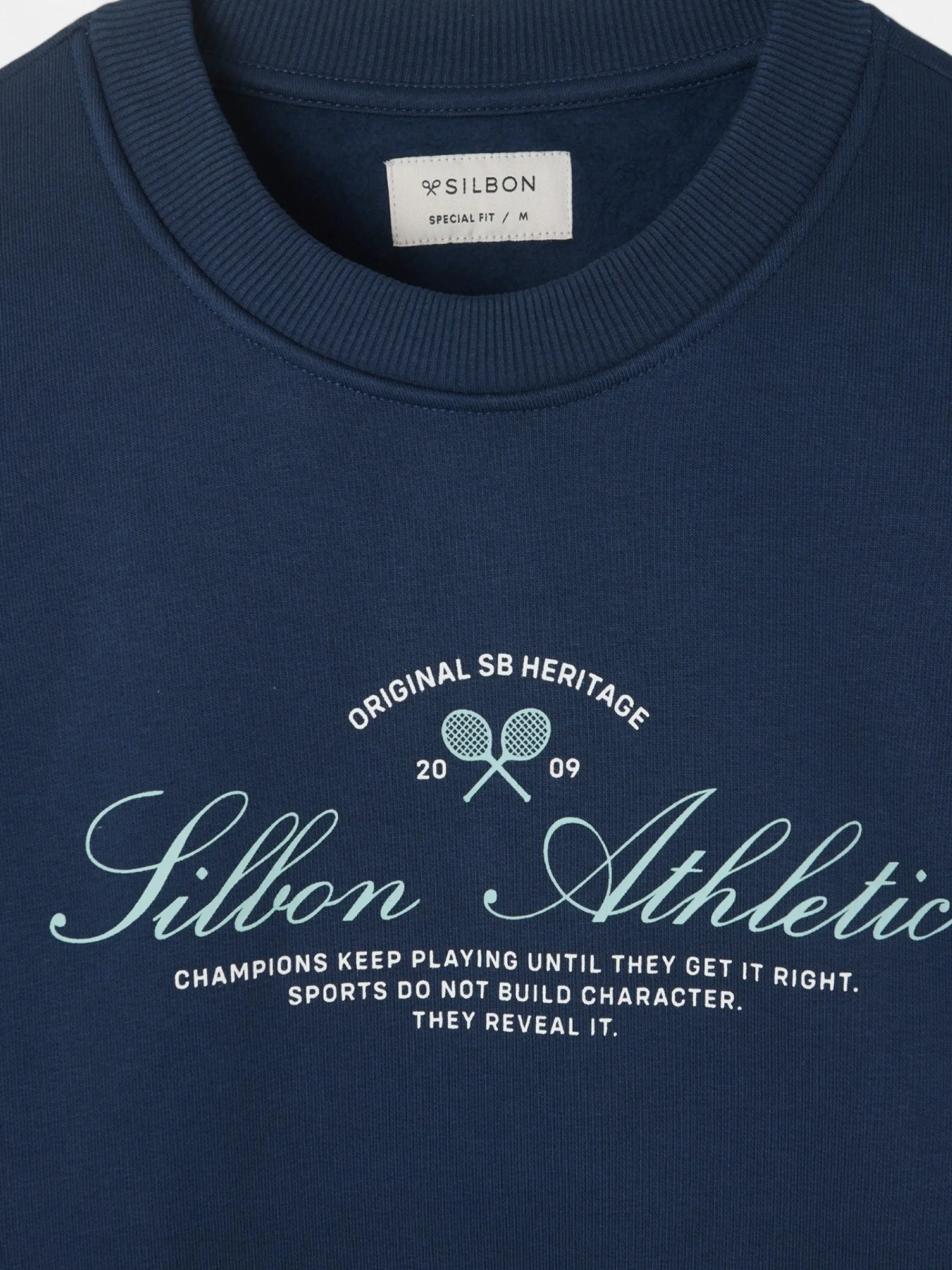 Silbon Smart Casual·Sudaderas-Sudadera special fit lettering azul marino Azul marino