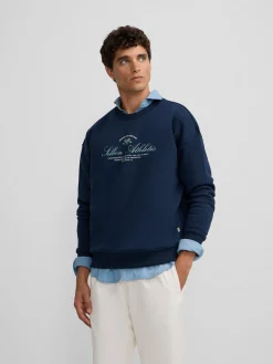 Silbon Smart Casual·Sudaderas-Sudadera special fit lettering azul marino Azul marino