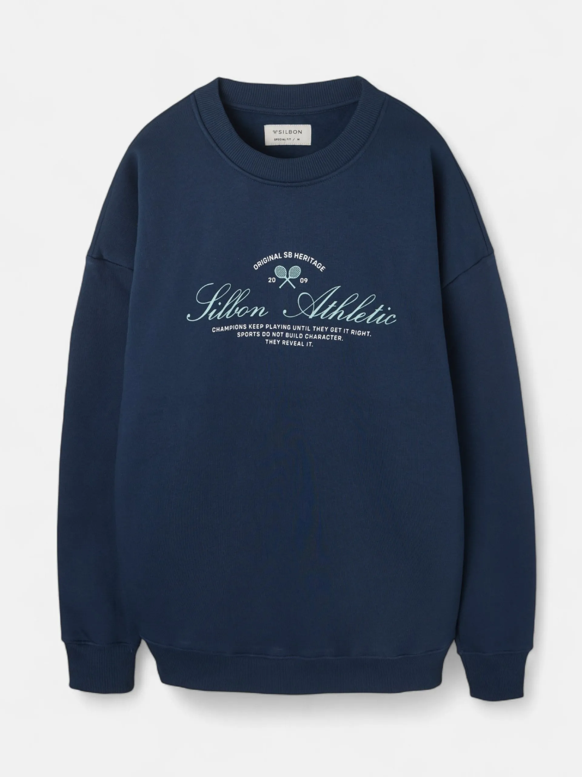 Silbon Smart Casual·Sudaderas-Sudadera special fit lettering azul marino Azul marino