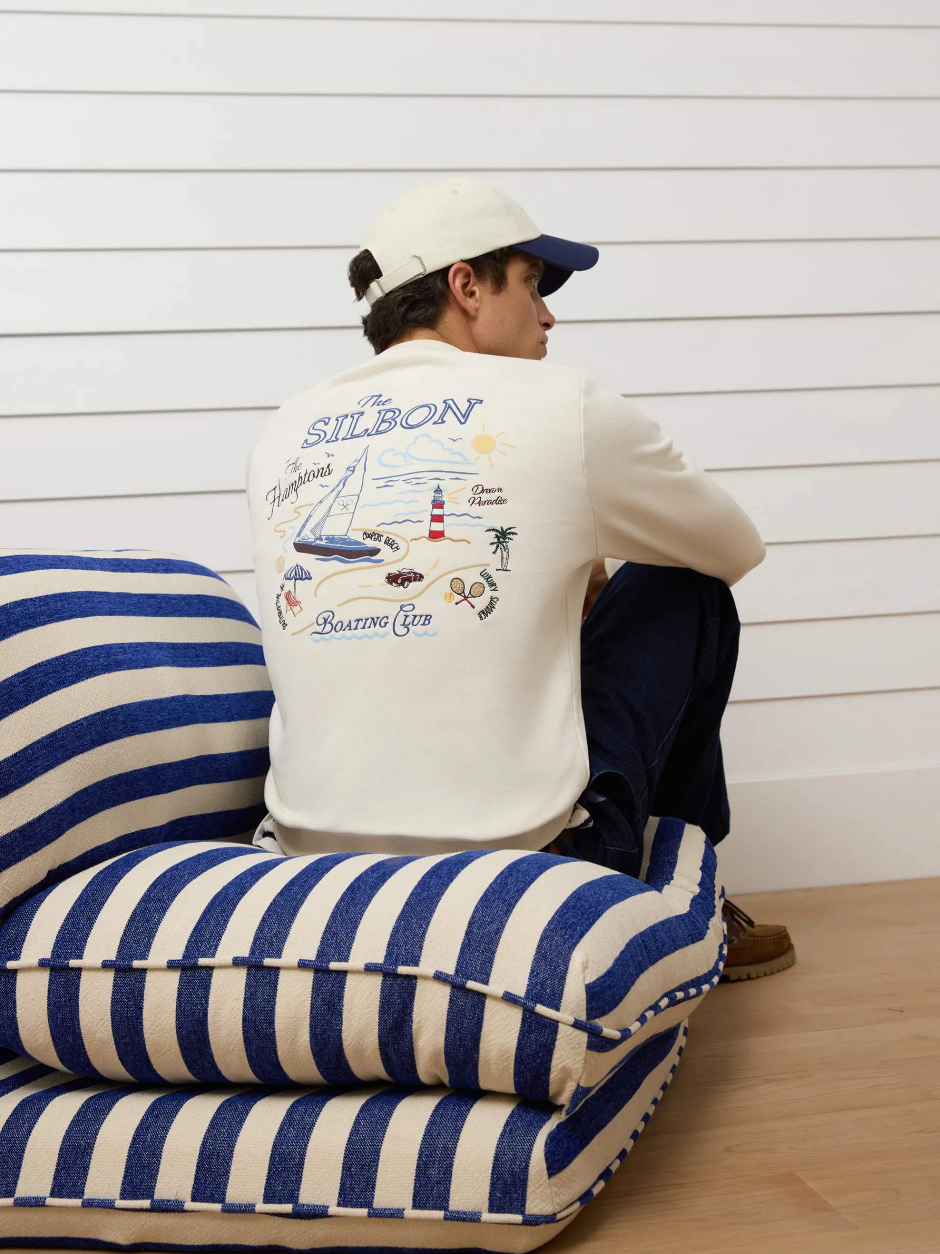 Silbon Smart Casual·Sudaderas-Sudadera The Hamptons Crema