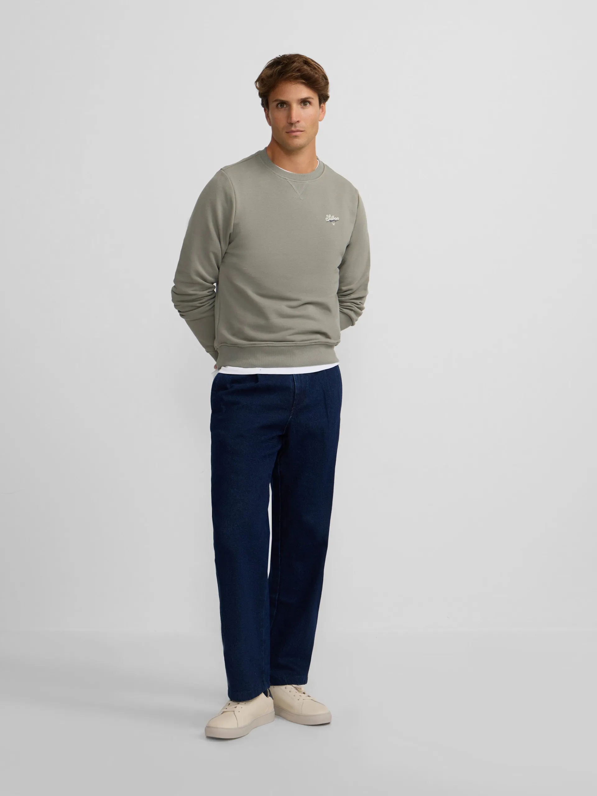 Silbon Smart Casual·Sudaderas-Sudadera the squad Khaki