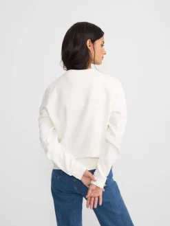 Silbon Sudaderas-Sudadera woman fun and peace cruda Blanca