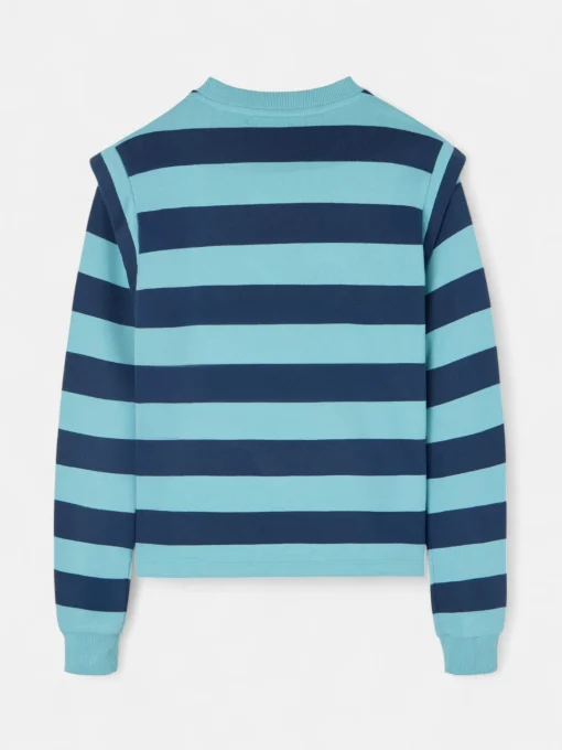 Silbon Sudaderas-Sudadera woman hombreras rayas es Azul