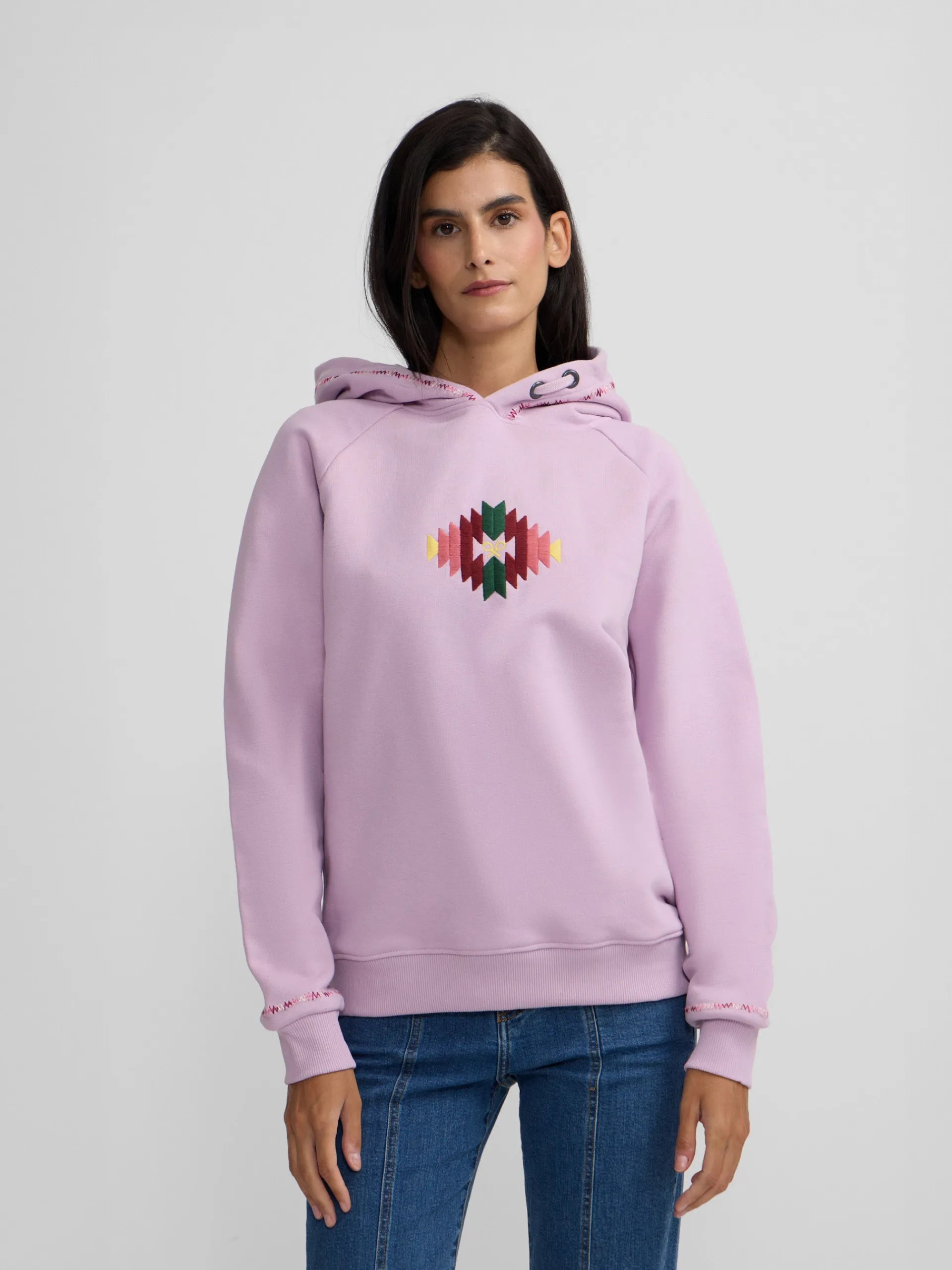 Silbon Sudaderas-Sudadera woman ikat s Morado