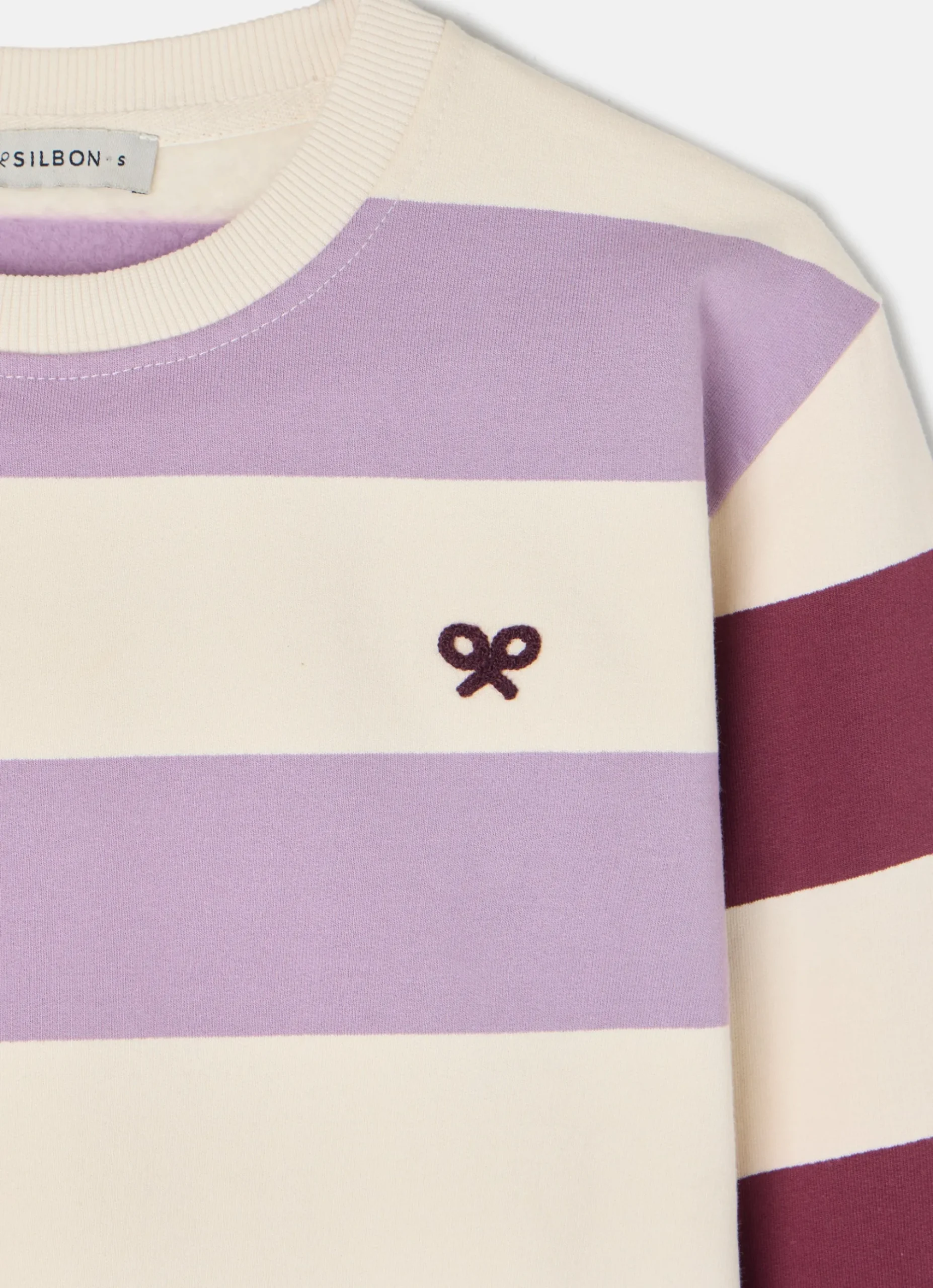 Silbon Sudaderas-Sudadera woman rayas moradas Morado