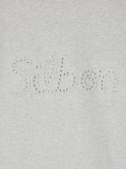 Silbon Sudaderas-Sudadera woman tachas Gris
