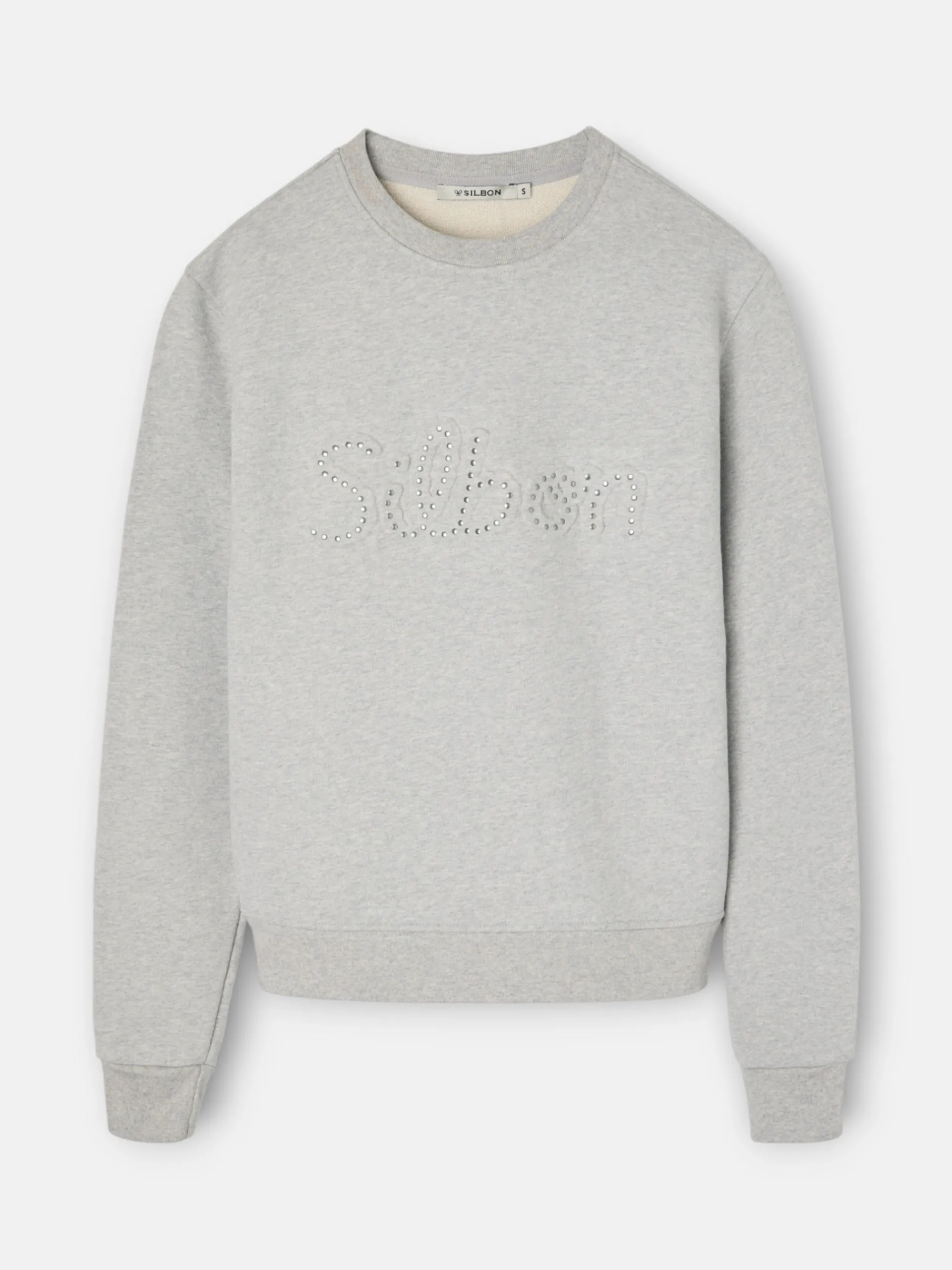Silbon Sudaderas-Sudadera woman tachas Gris