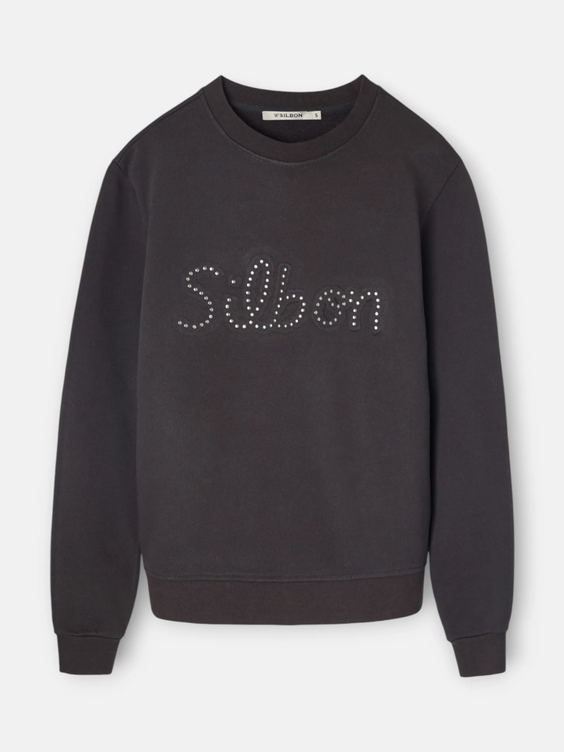 Silbon Sudaderas-Sudadera woman tachas Negra
