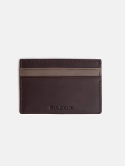 Silbon Pequeña Marroquinería·Carteras Y Tarjeteros-Tarjetero piel tricolor Marrón