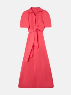 Silbon Vestidos, Monos Y Faldas-Vestido CaprileX camisero tafeta Rojo