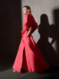 Silbon Vestidos, Monos Y Faldas-Vestido CaprileX camisero tafeta Rojo