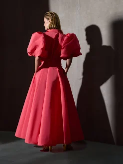 Silbon Vestidos, Monos Y Faldas-Vestido CaprileX camisero tafeta Rojo