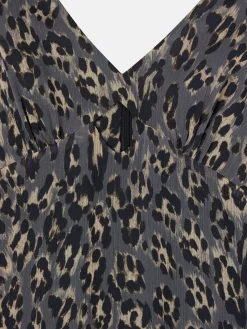 Silbon Vestidos, Monos Y Faldas-Vestido largo estampado animal print azules Gris