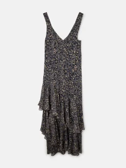 Silbon Vestidos, Monos Y Faldas-Vestido largo estampado animal print azules Gris