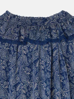 Silbon Vestidos, Monos Y Faldas-Vestido mini chorreras estampado Azul