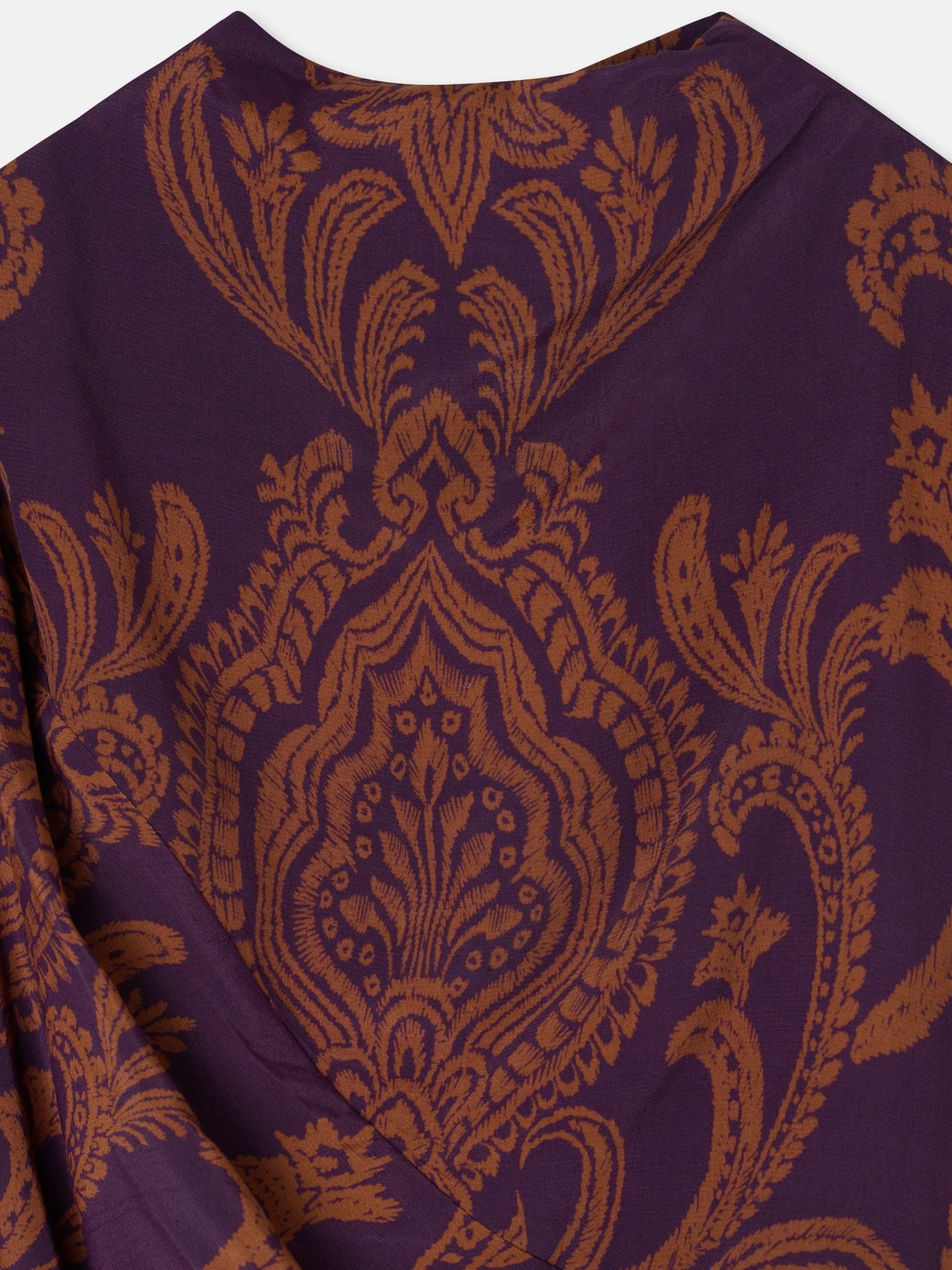 Silbon Vestidos, Monos Y Faldas-Vestido mini drapeado estampado y camel Morado