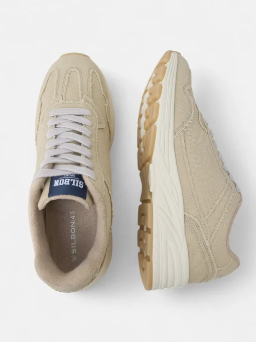 Silbon Zapatillas-Zapatilla casual canvas Beige