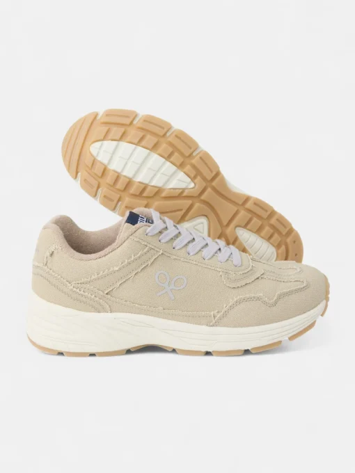 Silbon Zapatillas-Zapatilla casual canvas Beige