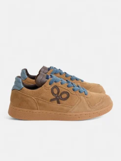 Silbon Zapatillas-Zapatilla casual piel Mostaza