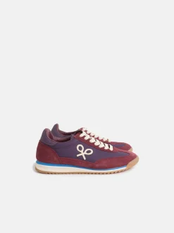Silbon Calzado-Zapatilla girl running raqueta Burdeos