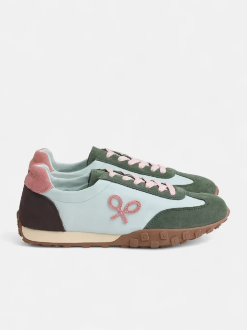 Silbon Calzado-Zapatilla running rosa y verde Rosa y verde