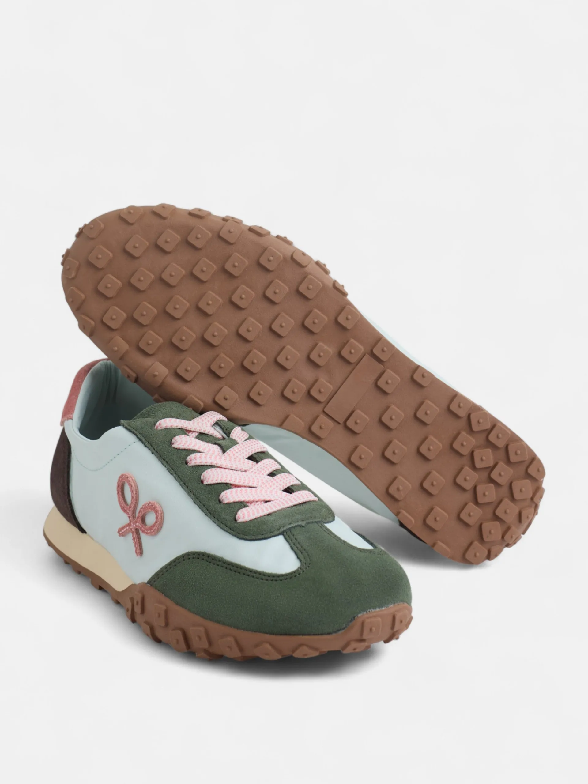 Silbon Calzado-Zapatilla running rosa y verde Rosa y verde