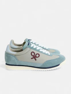 Silbon Zapatillas-Zapatilla vintage gris Azul