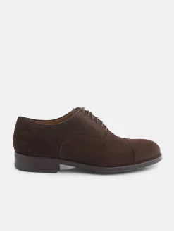 Silbon Zapatos-Zapato clasico ante cordones marron oscuro Marron oscuro