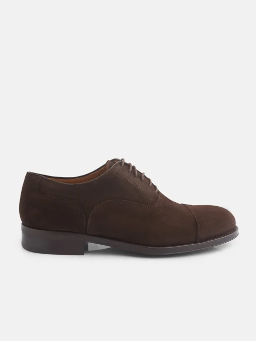 Silbon Zapatos-Zapato clasico ante cordones marron oscuro Marron oscuro