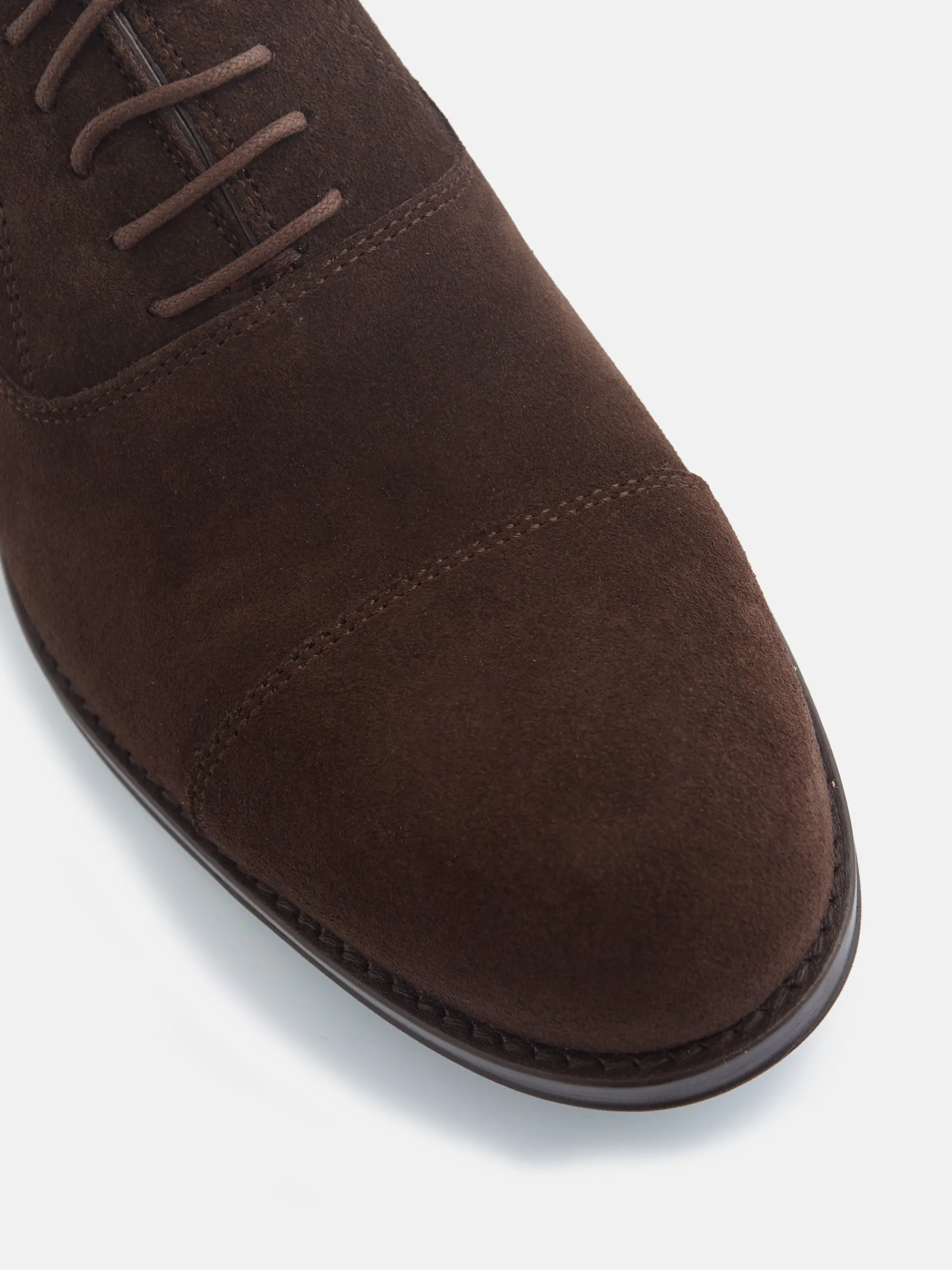 Silbon Zapatos-Zapato clasico ante cordones marron oscuro Marron oscuro