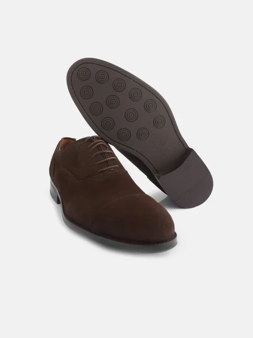 Silbon Zapatos-Zapato clasico ante cordones marron oscuro Marron oscuro