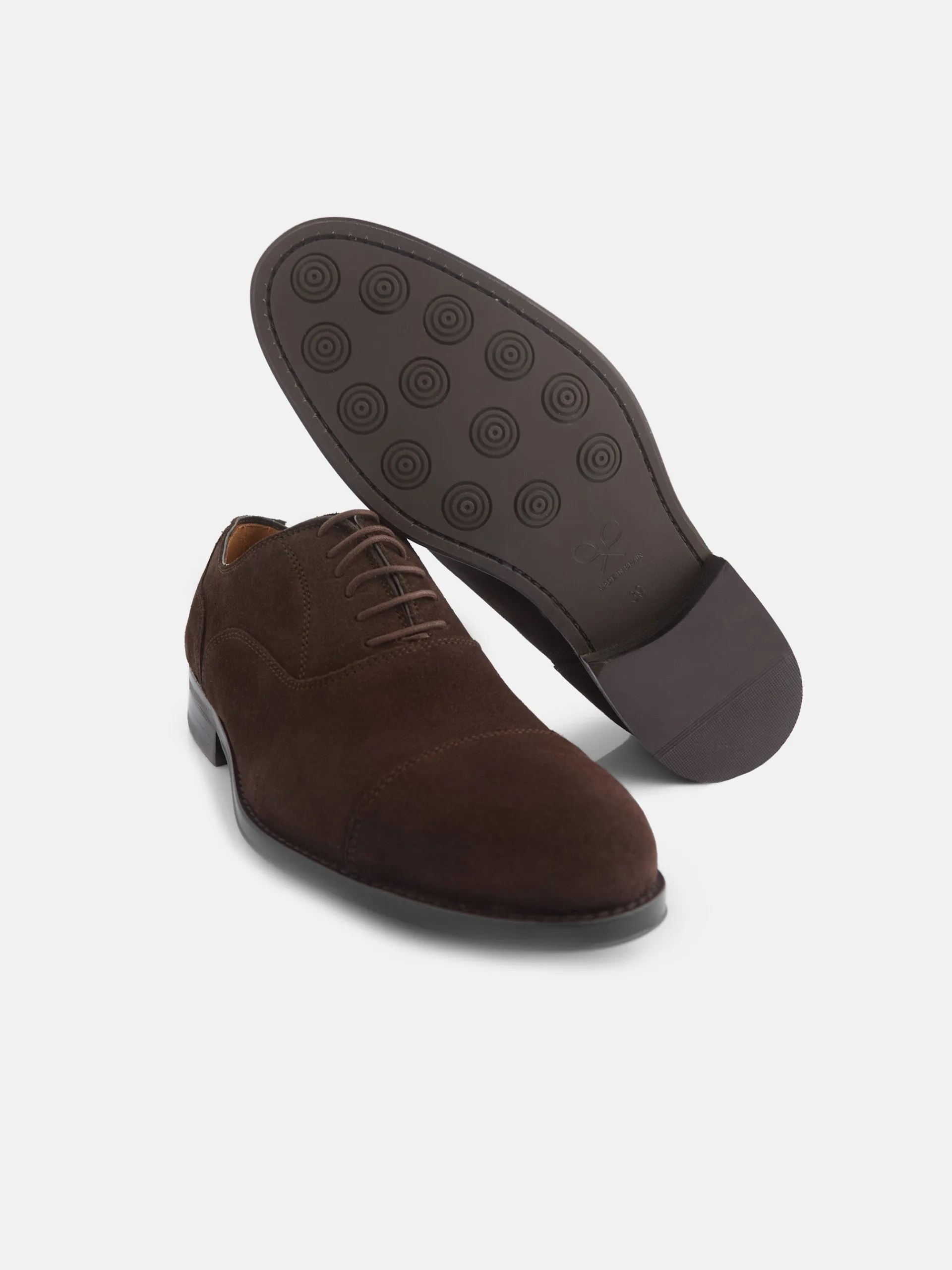 Silbon Zapatos-Zapato clasico ante cordones marron oscuro Marron oscuro