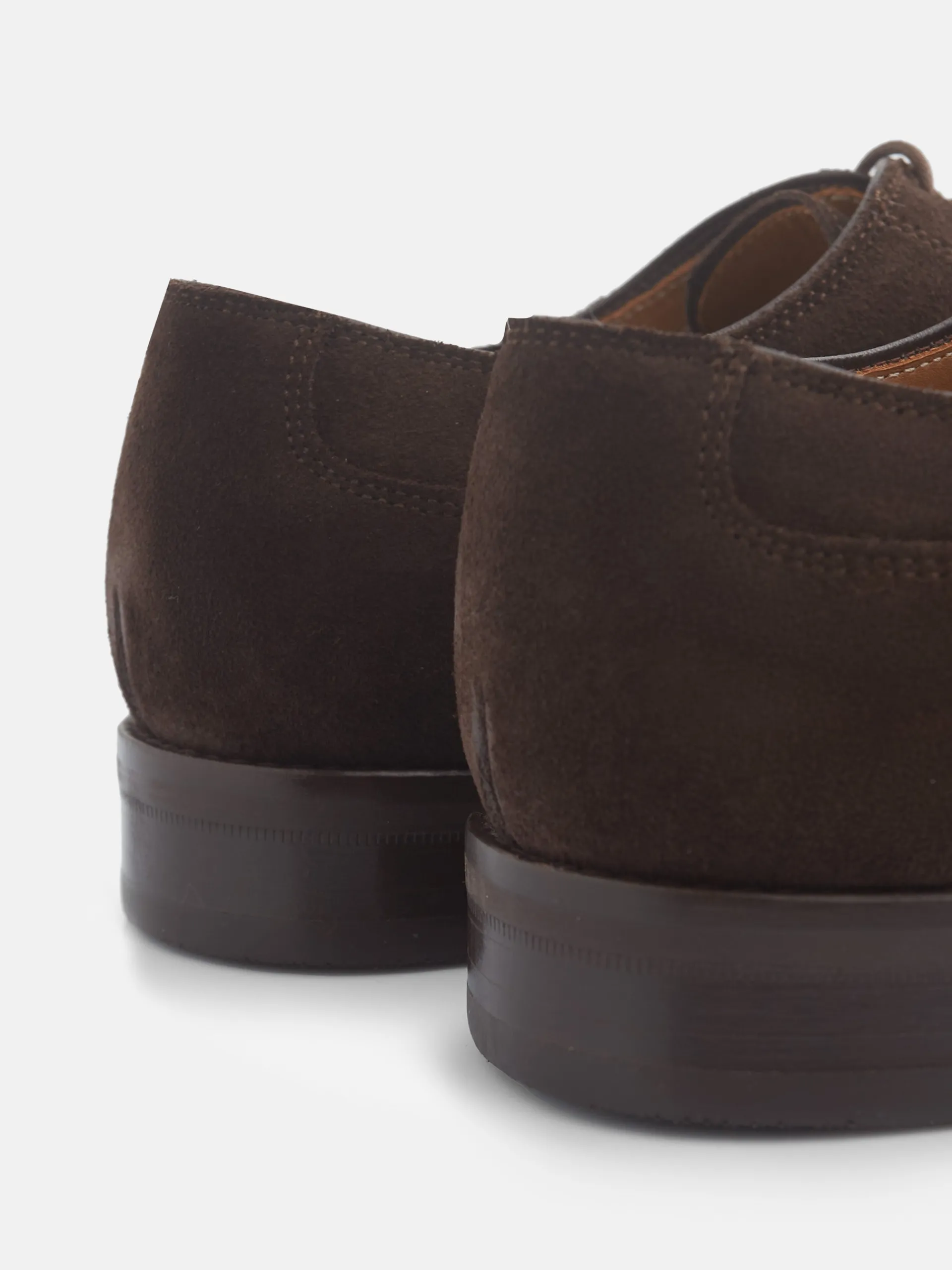 Silbon Zapatos-Zapato clasico ante cordones marron oscuro Marron oscuro