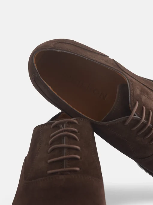 Silbon Zapatos-Zapato clasico ante cordones marron oscuro Marron oscuro