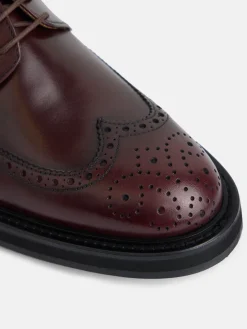 Silbon Zapatos-Zapato clasico piel perforado Burdeos