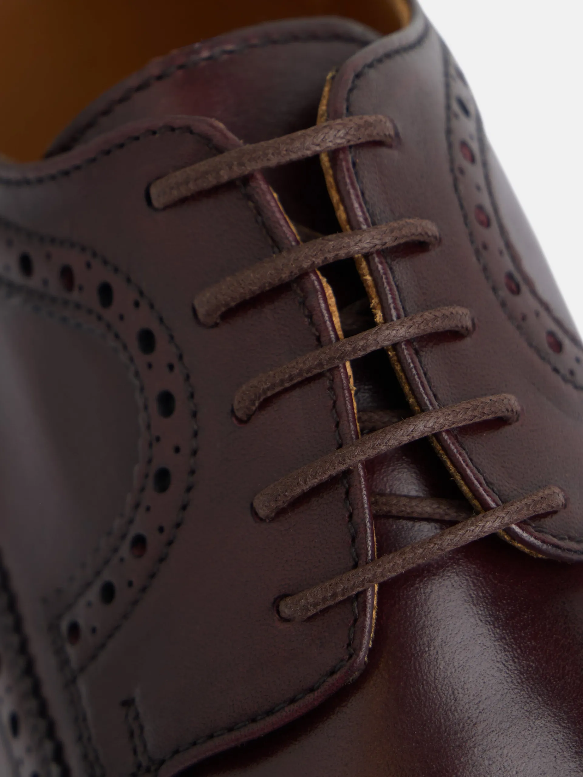 Silbon Zapatos-Zapato clasico piel perforado Burdeos