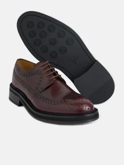 Silbon Zapatos-Zapato clasico piel perforado Burdeos