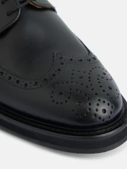 Silbon Zapatos-Zapato clasico piel perforado Negro
